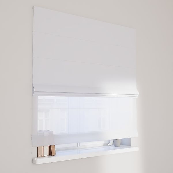 Dekoria Doppelraffrollo Duo, grau-weiss, 110 x 150 cm günstig online kaufen