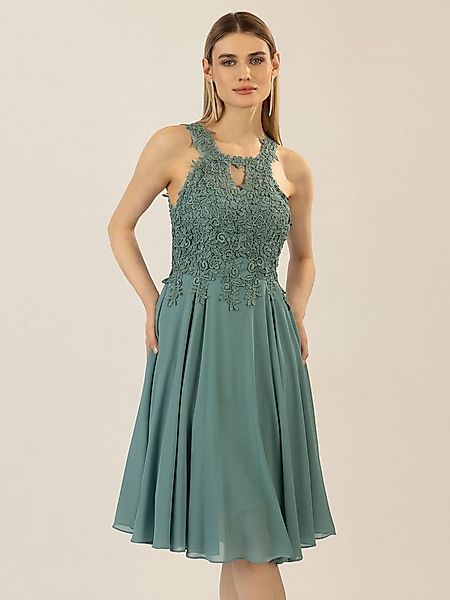 Apart Cocktailkleid aus einer Plastischen Spitze und Chiffon günstig online kaufen