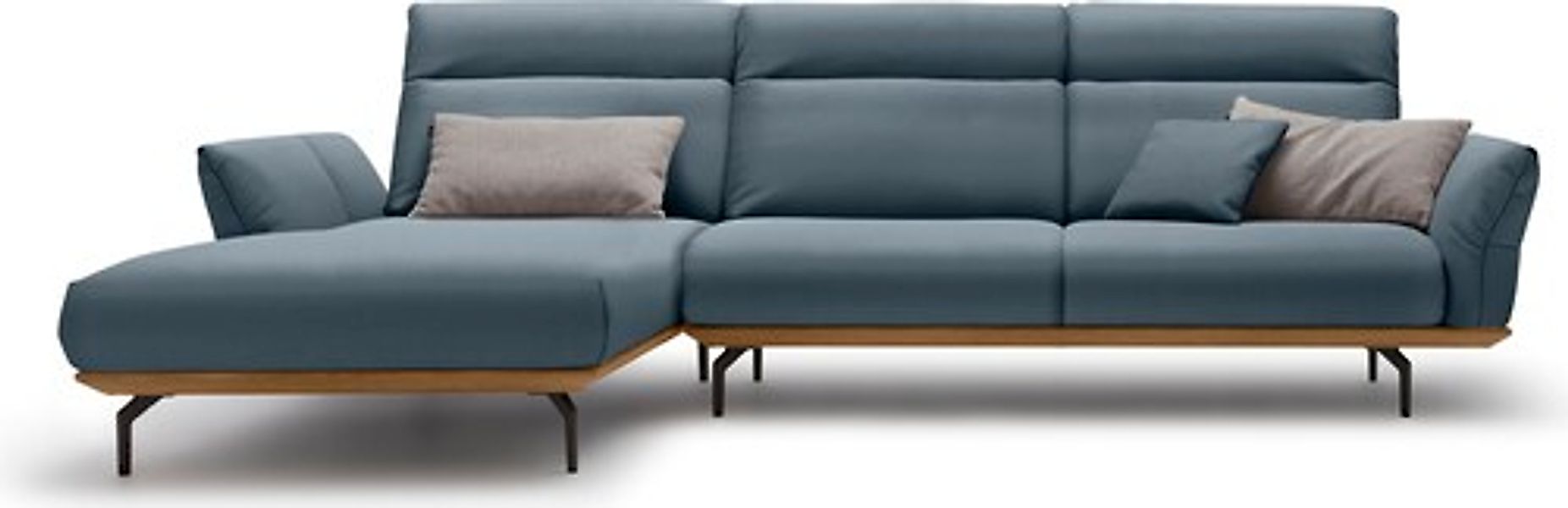 Creation BY ROLF BENZ Ecksofa »CR.460«, Sockel in Nussbaum, Winkelfüße in U günstig online kaufen