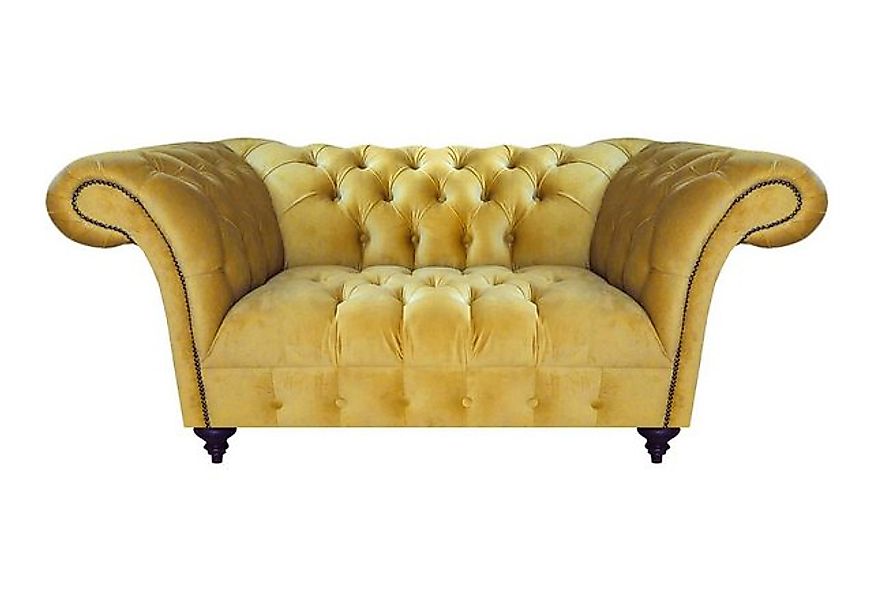 Xlmoebel Chesterfield-Sofa Neue hochwertige gelbe Zweisitzer-Sofa für das W günstig online kaufen
