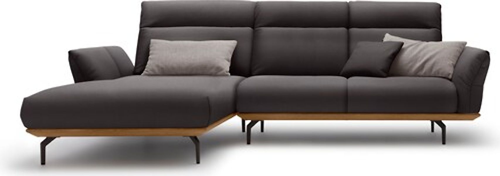 Creation BY ROLF BENZ Ecksofa »CR.460«, Sockel in Nussbaum, Winkelfüße in U günstig online kaufen
