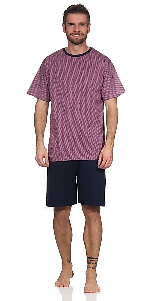 Moonline Shorty Kurzer Herren Schlafanzug Pyjama günstig online kaufen