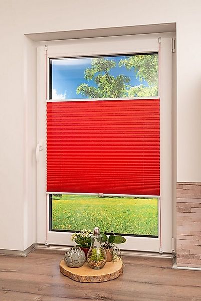 K-HOME Plissee Klemmfix Pisa, Lichtschutz, ohne Bohren, verspannt, Klemmfix günstig online kaufen