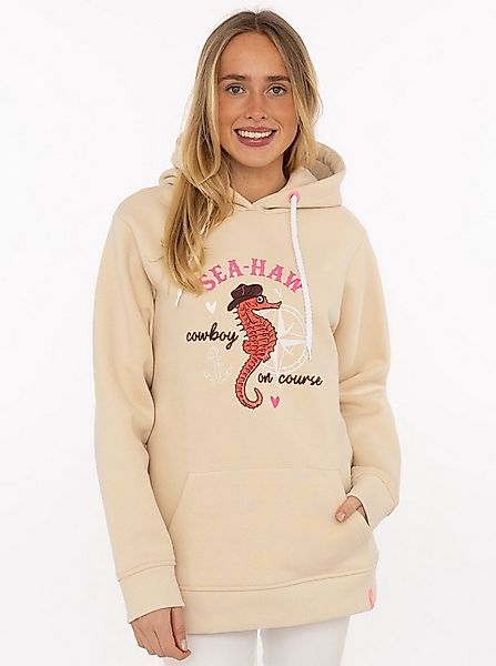 Zwillingsherz Hoodie "Seepferdchen Cowbody" mit Stickerei, Kapuze, Fronttas günstig online kaufen