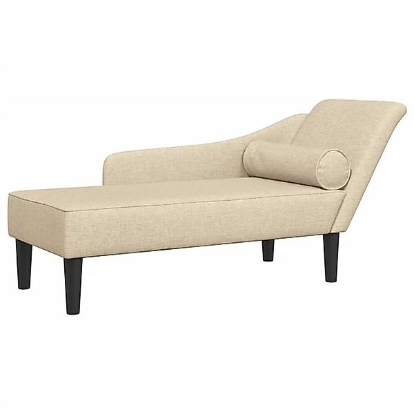vidaXL Chaiselongue, Chaiselongue mit Kissen Creme Stoff günstig online kaufen
