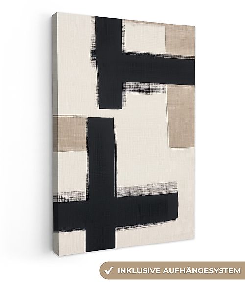 OneMillionCanvasses® Leinwandbild Schwarz - Abstrakt - günstig online kaufen