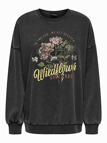 ONLY Sweatshirt ONLLUCINDA L/S OVERSIZE WILD O-NECK SWT günstig online kaufen