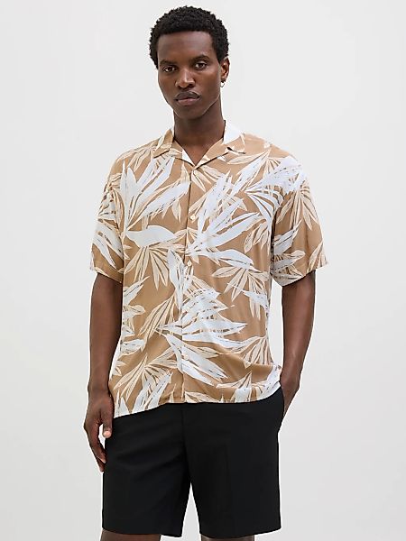 Jack & Jones Kurzarmhemd "JJEJEFF TROPICAL AOP RESORT SHIRT SS SN", mit All günstig online kaufen