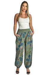 Mississhop Haremshose Baumwollhose Damenhose Aladinhose Blumenprint günstig online kaufen