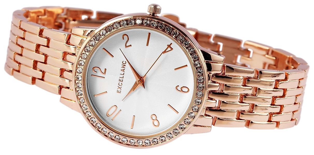 EXCELLANC Quarzuhr EX0328 Excellanc Damenuhr mit Metallband, Damenuhr Metal günstig online kaufen