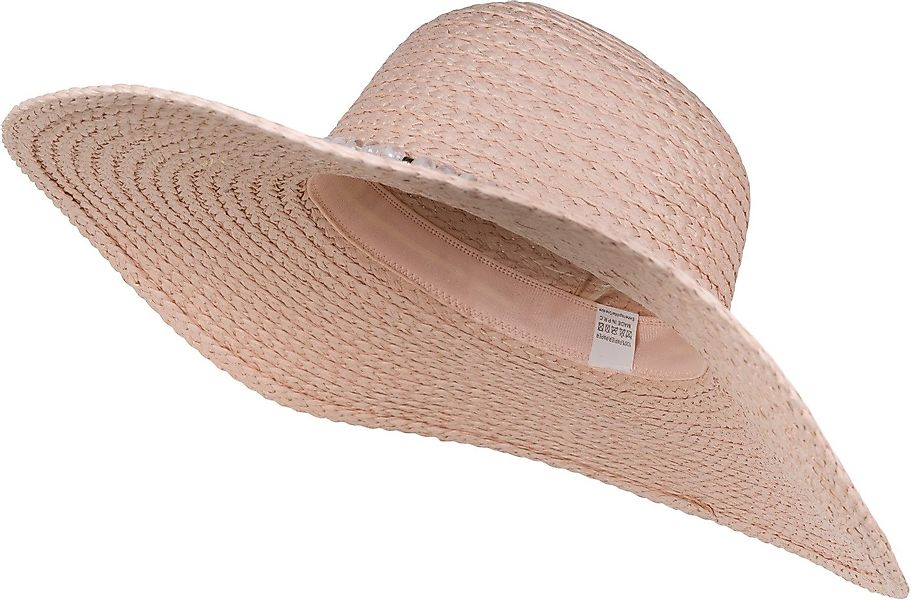 styleBREAKER Sonnenhut Papierstroh Sonnenhut Perlen Hutband günstig online kaufen