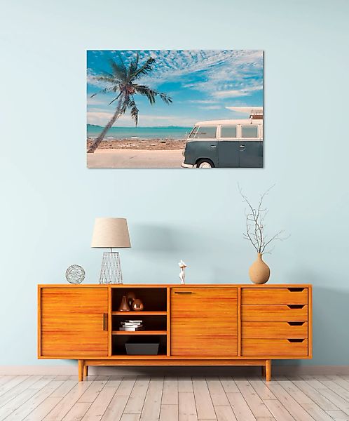 queence Acrylglasbild »Endra«, Landschaft-Italien-Spanien-Strand-Himmel-Mee günstig online kaufen