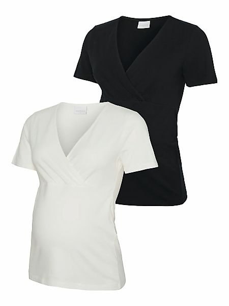 Mamalicious Umstandsshirt "MLKERRIE TESS SS JRS TOP 2F 2-P NOOS" Packung, 2 günstig online kaufen