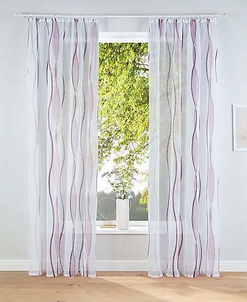 my home Gardine »Dimona« Kräuselband 2 Stk. tlg. 2er-Set, Bestseller, Polye günstig online kaufen