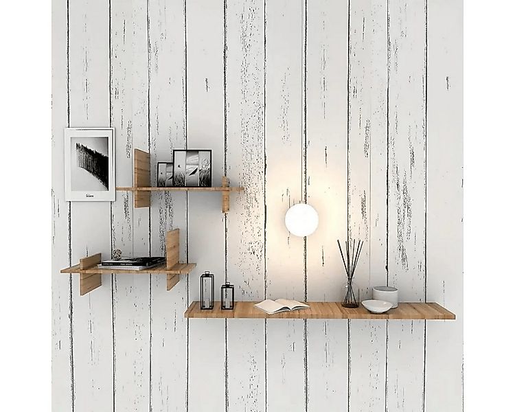 HomeBella Mustertapete Selbstklebende Wandtapete in Holzoptik Abziehbare, P günstig online kaufen