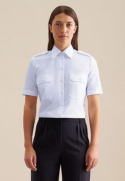 seidensticker Hemdbluse, Kurzarm Kragen Uni günstig online kaufen