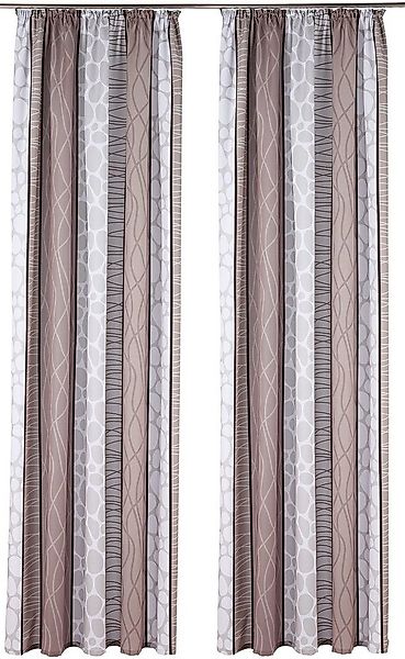 my home Vorhang Gosen (2 St), Kräuselband, blickdicht, Microfaser, Gardine, günstig online kaufen