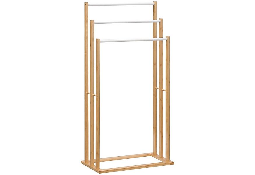 MC Star Handtuchhalter freistehend mit 3 Stangen aus Bambus, natur günstig online kaufen