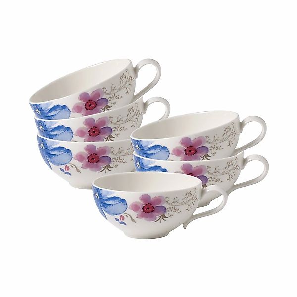 Villeroy & Boch Tasse "Teetassen Mariefleur Gris Basic 120 ml 6er Set bunt" günstig online kaufen