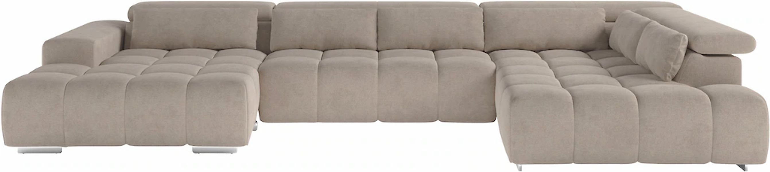 COTTA Wohnlandschaft "Orion U-Form" mit Kopfteilverstellung & 6 Nierenkisse günstig online kaufen