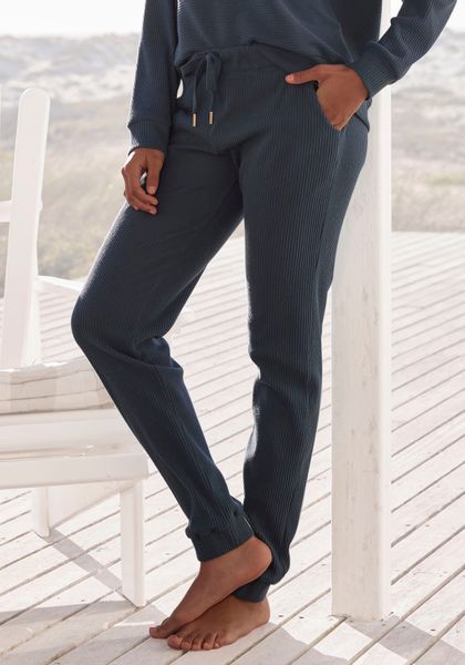 s.Oliver Relaxhose Sweathose aus Ripp-Qualität mit Einrifftaschen, Loungewe günstig online kaufen