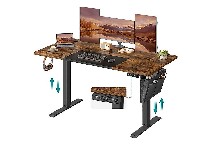 SONGMICS Schreibtisch Höhenverstellbarer elektrisch, USB-C-Anschluss (mit S günstig online kaufen