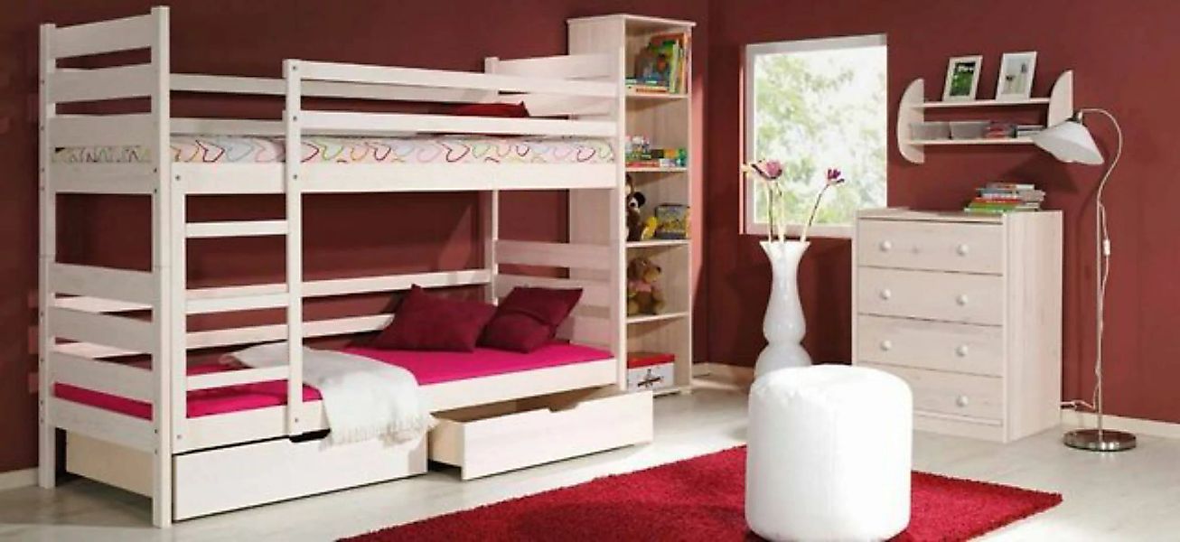 JVmoebel Kinderbett, Doppelstock Bett Etagen Betten Hochbett Echtes Holz Ki günstig online kaufen
