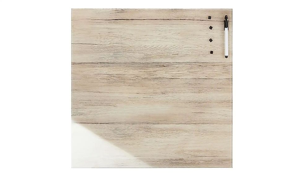 Memoboard 50x50 cm  Wood (Braun) ¦ grau ¦ Maße (cm): B: 50 H: 50 Accessoire günstig online kaufen