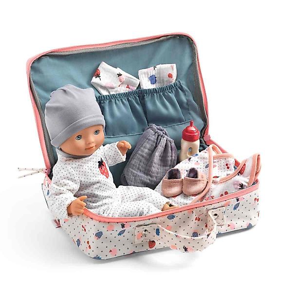 DJECO Babypuppe Pomea Puppe mit Koffer günstig online kaufen