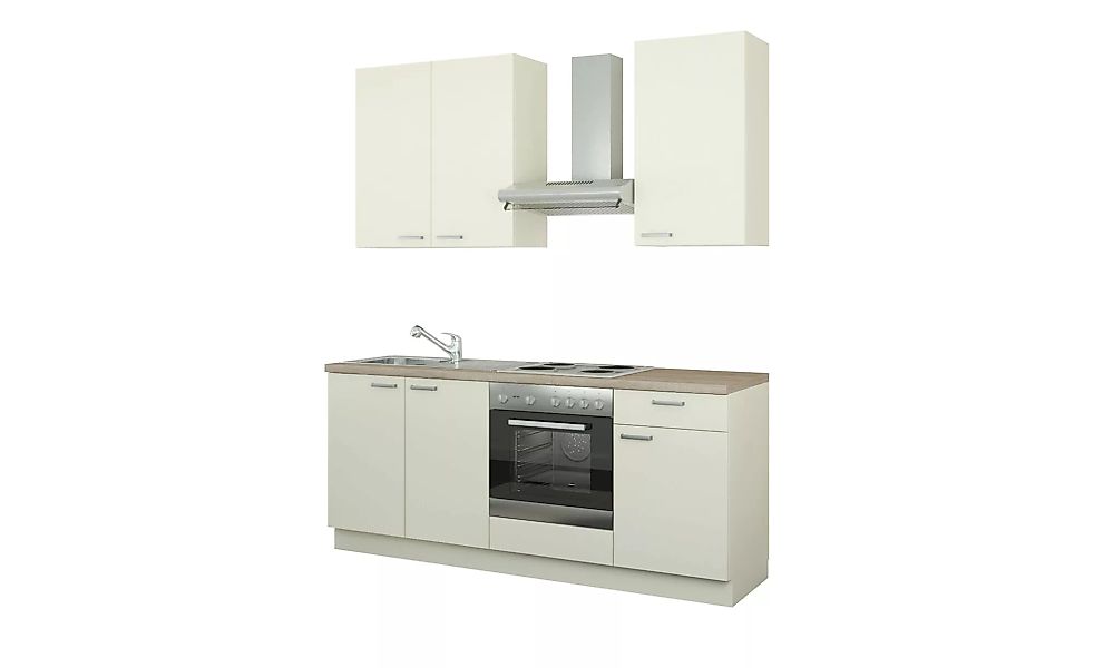Küchenzeile mit Elektrogeräten - creme - 200 cm - Küchen > Küchenblöcke mit günstig online kaufen