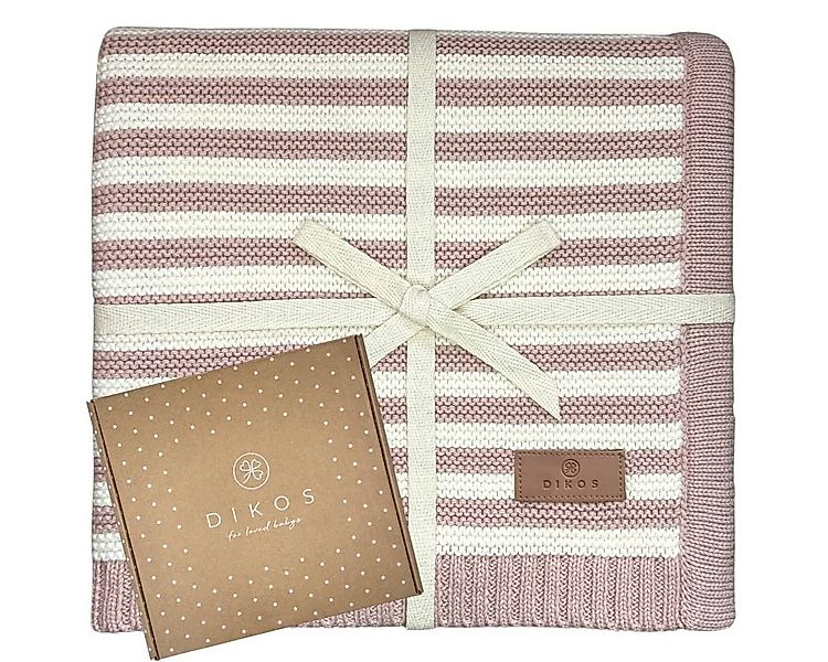 Babydecke DIKOS® Babydecke aus *100%* Bio Baumwolle Strickdecke Erstlingsde günstig online kaufen