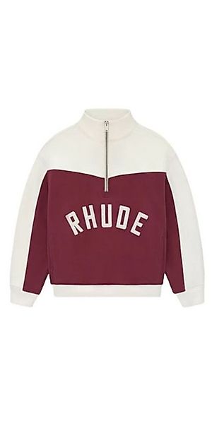 GOLDEN GOOSE Sweatshirt Rhude kastanienbraunes Swatshirt mit Viertelreissve günstig online kaufen