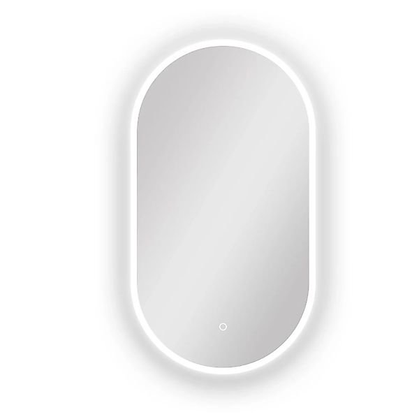 Aica Sanitär Badspiegel Rennbahn 50x90 cm Spiegel mit LED Beleuchtung Neutr günstig online kaufen