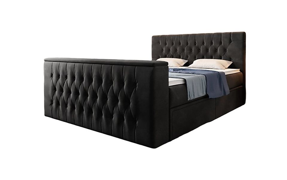Luxusbetten24 Boxspringbett Vulnero, mit TV Lift und Stauraum (2 Schubladen günstig online kaufen