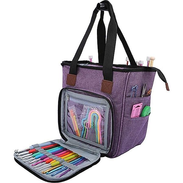 zggzerg Aufbewahrungsbox Tragbar Häkeltasche, Häkel Garn günstig online kaufen