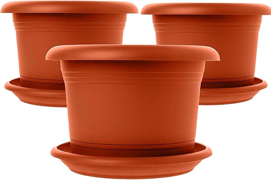 Centi Pflanzkübel Terracotta-Blumentopf Groß mit Untersetzer günstig online kaufen