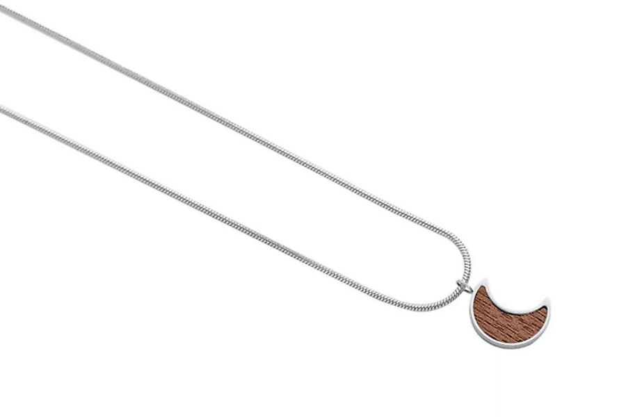 Kette Mit Anhänger - Motiv Halbmond - "Red Necklace Halfmoon" günstig online kaufen