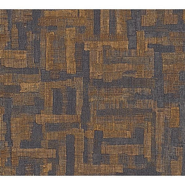 A.S. Creation Vliestapete Holzblock Ethno 10,05 m x 0,53 m Braun-Grau FSC® günstig online kaufen