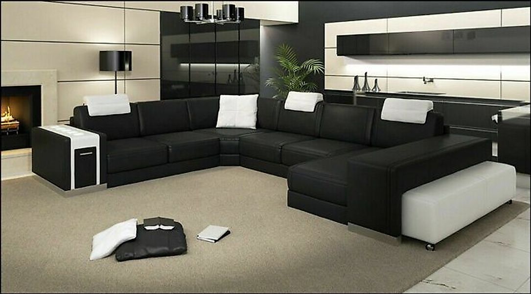JVmoebel Ecksofa Wohnlandschaft Sofa Couch Polster Ecke Xxl Big Ecksofa Led günstig online kaufen