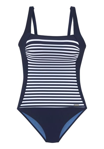 LASCANA Badeanzug Myst mit platziertem Streifen-Design günstig online kaufen