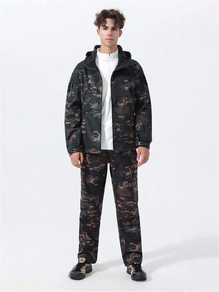 YOUTHUP Freizeitanzug, Herren winddichter, warmer Camouflage-Outdooranzug günstig online kaufen