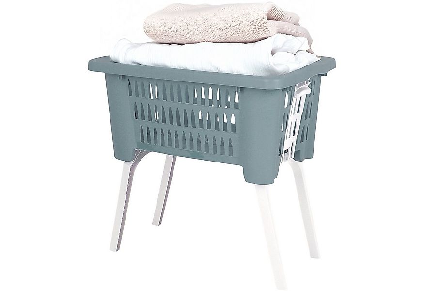 Koopman Wäschekorb Wäschewanne Kunststoff Klappbar Blau / Grün / Grau (1 St günstig online kaufen
