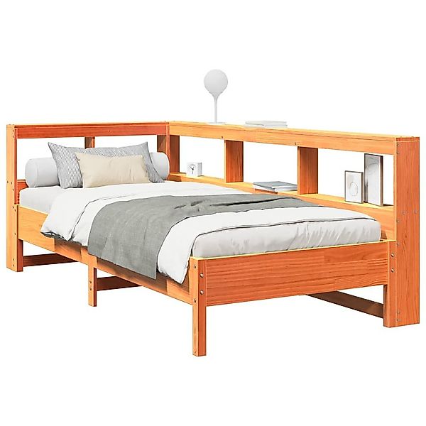 vidaXL Bett Massivholzbett mit Regal ohne günstig online kaufen