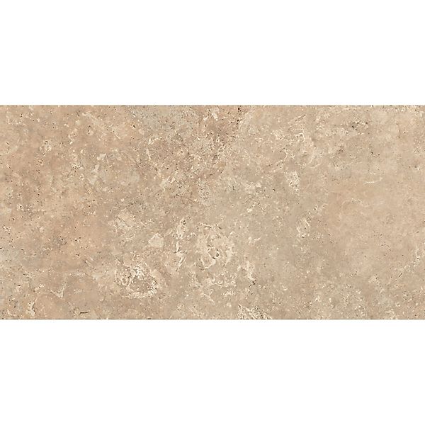 Bodenfliese Feinsteinzeug Travertino Creme Matt 60 cm x 120 cm günstig online kaufen