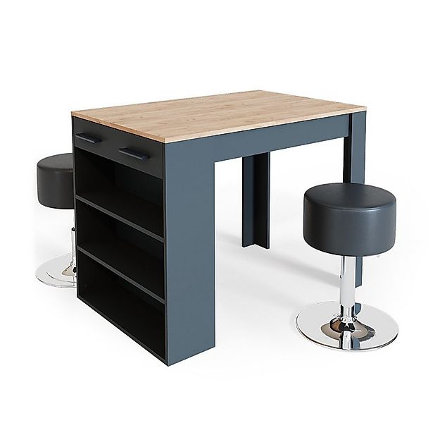 Vicco Bartisch Repose, Anthrazit/Goldkraft Eiche/Goldkraft Eiche, 67 x 100 günstig online kaufen