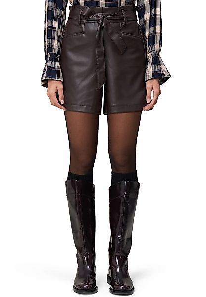 Zero Shorts "zero Damen Shorts Lederoptik mit Bindegürtel", Gürtel günstig online kaufen