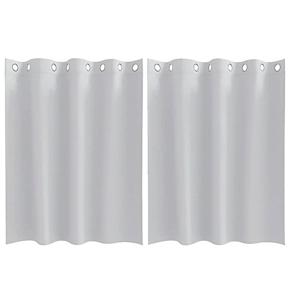 vidaXL Verdunkelungs-Vorhänge mit Ringen Helles Grau Polyester 4107348 günstig online kaufen