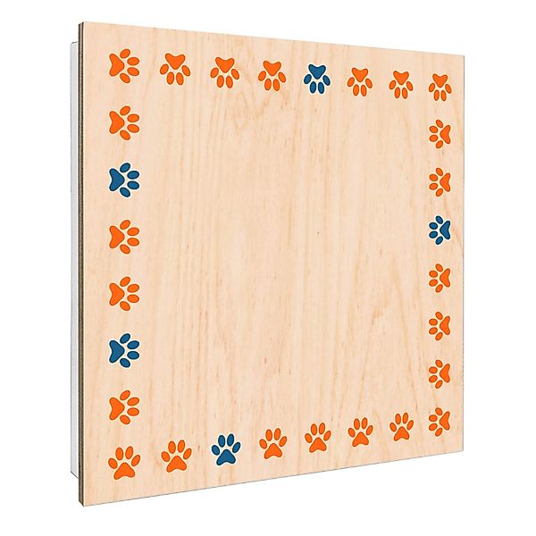 Banjado Schlüsselkasten mit Holzfront 30x30cm Weiß Scharnier Links 50 Haken günstig online kaufen