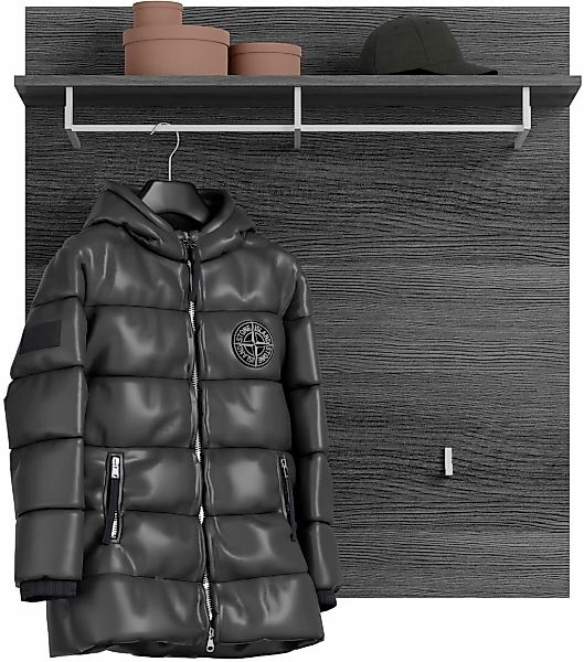 Home affaire Garderobenpaneel "SIENA, Breite 90 cm, 3 Haken, 1 Kleiderstang günstig online kaufen