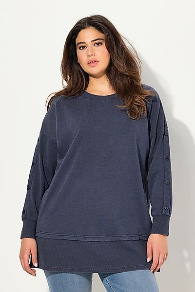 Ulla Popken Sweatshirt Sweatshirt Lagenoptik Oversized günstig online kaufen
